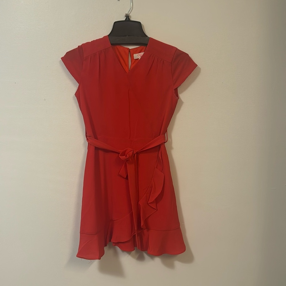 red casual dress